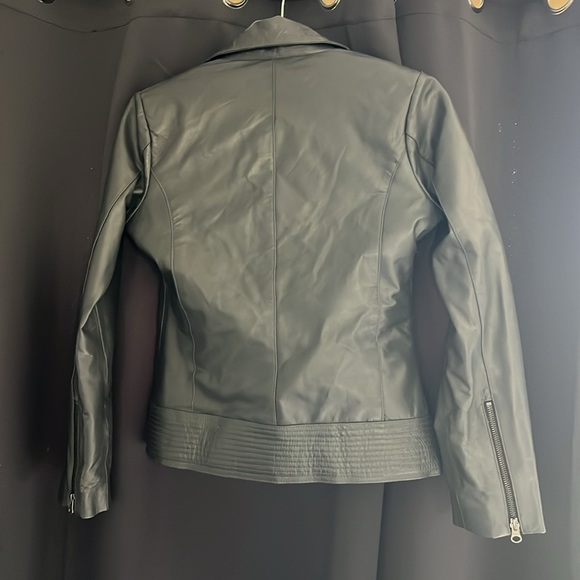Noora 100% pure Leather (The Fashion House) jacket. Size: XS, charcoal grey. - Picture 2 of 3
